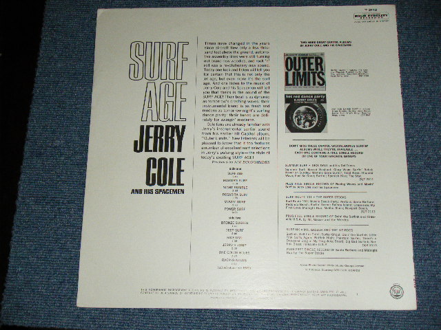 画像: JERRY COLE and His SPACEMEN - SURF AGE  ( with Bonus EP : Matrix # A: T1-2112 F1 / B: T2-2112 G-2 : Ex+++/MINT- EP:MINT-)  / 1964 US AMERICA ORIGINAL MONO  Used  LP 