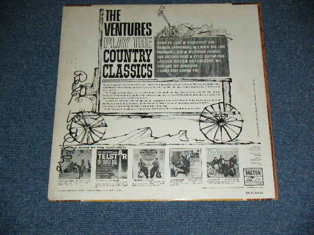 画像: THE VENTURES - Play COUNTRY CLASSICS ( First Cover Design : Matrix # A:BLP-2023-S1A/B) BLP-2023-S2   ; Ex+/Ex++ Looks:Ex++ ) / 1963 US AMERICA ORIGINAL "DARK BLUE With BLACK PRINT Lavel" MONO Used LP 