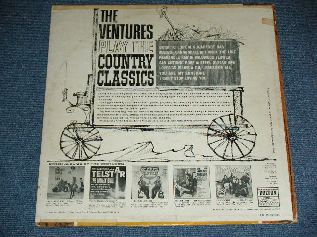 画像: THE VENTURES - Play COUNTRY CLASSICS ( First Cover Design : Matrix # A:BLP-2023-S1A/B) BLP-2023-S2   ; VG+/Ex++ ) / 1963 US AMERICA ORIGINAL "BLUE With BLACK PRINT Lavel" MONO Used LP 