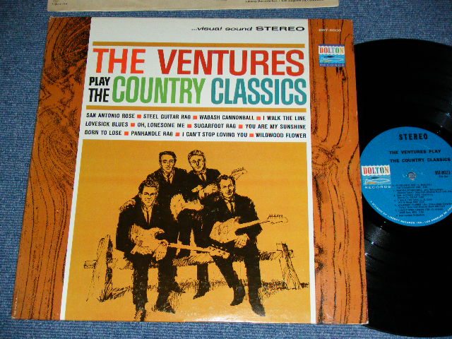 画像1: THE VENTURES - Play COUNTRY CLASSICS ( First Cover Design : Matrix # A:BST 8023 SIDE 1  1A/B) BST 8023 SIDE 2  1A ; Ex++-/Ex++ ) / 1963 US AMERICA ORIGINAL "BLUE With BLACK PRINT Lavel" STEREO Used LP 