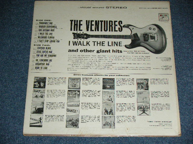 画像: THE VENTURES - I WALK THE LINE (aka Play COUNTRY CLASSICS) ( Second Cover Design : Matrix # A:BST 8023-1 SIDE 1 /B) BST 8023-1 SIDE 2  ; Ex,Ex+/Ex++ Looks: MINT-  ) / 1965 US AMERICA ORIGINAL 'Second 2nd Press COVER' "DARK BLUE With BLACK PRINT Lavel" STEREO Used LP 