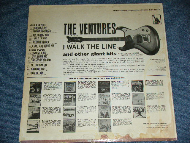 画像: THE VENTURES - I WALK THE LINE (aka Play COUNTRY CLASSICS) ( Second Cover Design : Matrix # A:BST 8023-1 SIDE 1 /B) BST 8023-1 SIDE 2  ; Ex+++/MINT- ) / 1970 Version?  US AMERICA ORIGINAL 'Second 2nd Press COVER' "LIBERTY  Lavel" STEREO Used LP 