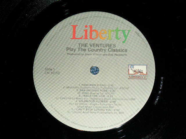 画像: THE VENTURES - COUNTRY CLASSICS ( REISSUE 10 TRACKS Version : MINT/MINT ) / 1980's Version? US AMERICA REISSUE  STEREO Used LP 