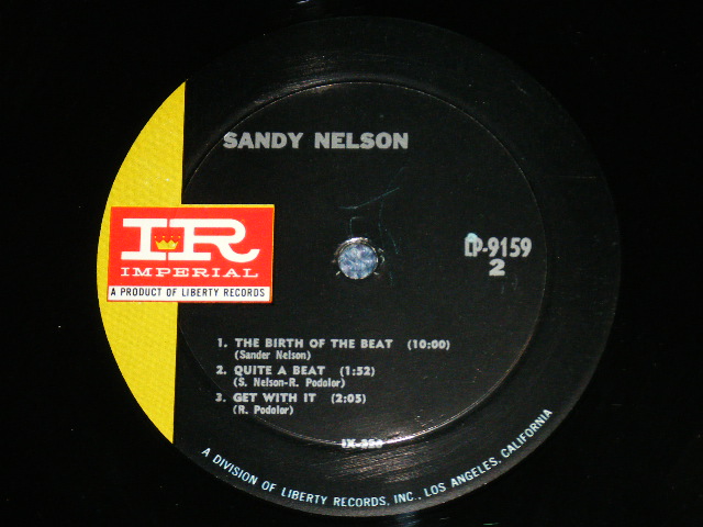 画像: SANDY NELSON -  LET THERE BE DRUMS   ( 3rd Press BLACK with GREEN label : Ex+/Ex++ B-3:VG+++)  / 1966 US AMERICA  MONO  Used  LP 