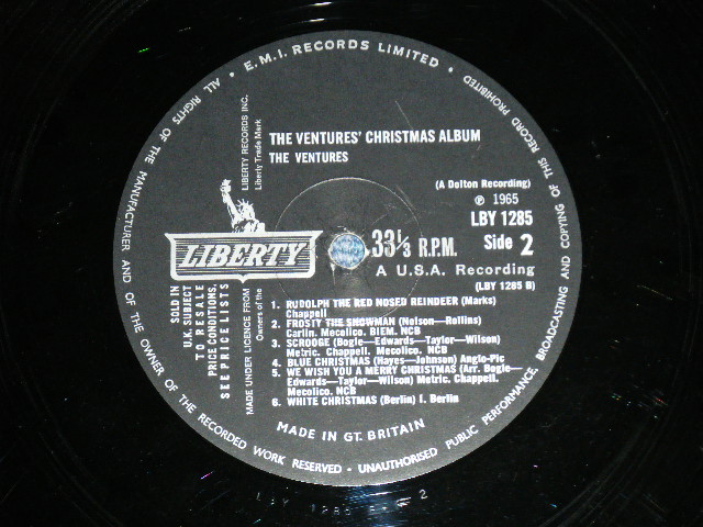 画像: THE VENTURES -  CHRISTMAS ALBUM ( Matrix Number A) A-1 / B) B-2   :Ex+++,Ex+/Ex+++ )  /  1965 UK ENGLAND ORIGINAL MONO Used LP 