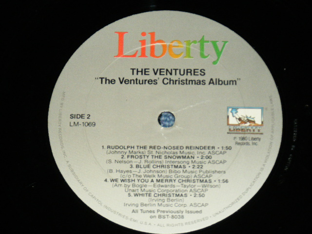 画像: THE VENTURES -  CHRISTMAS ALBUM ( １０ＴｒａｃｋｓＶｅｒｓｉｏｎ　:MINT-/MINT )  /  1980 US AMERICA REISSUE  Used LP 