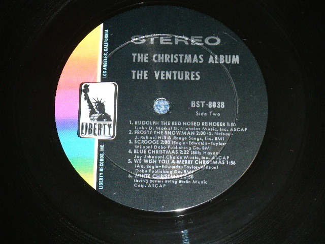 画像: THE VENTURES -  CHRISTMAS ALBUM ( Matrix Number A) 2 SIDE 1 B) 2 SIDE 2 : Ex++/Ex+++ )  /  1968 US AMERICA Version "'LIBERTY  Label"  STEREO Used LP 