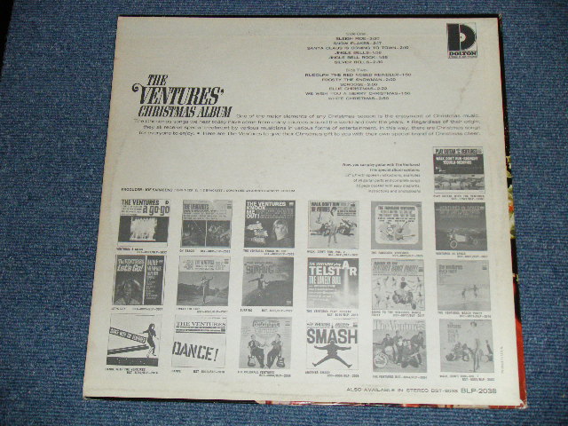 画像: THE VENTURES -  CHRISTMAS ALBUM ( Matrix Number A)１ SIDE-1/B) 2 SIDE-2  :MINT-,Ex++/Ex+++ )  /  1965 US AMERICA Version "'DARK BLUE with SILVER PRINT LABEL" MONO Used LP 