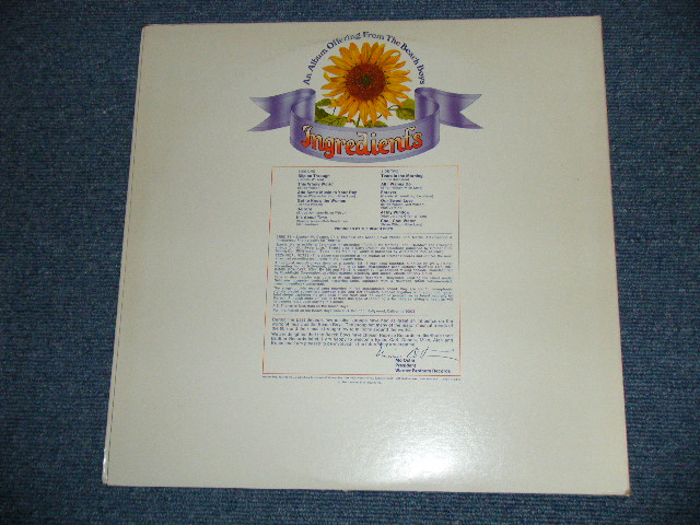 画像: The BEACH BOYS - SUNFLOWER ( Matrix Number A) 31007-A-1A / B) 31008-B-1A  : Ex++/MINT- )   / 1970  US AMERICA  ORIGINAL "WHITE LABEL PROMO" Used LP 