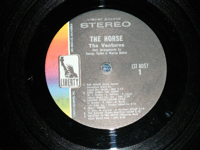 画像: THE VENTURES -  THE HORSE (Matrix # A)LST-8057  SIDE-1 1A/ B)LST-8057-SIDE-2 1A : VG++/Ex++ Looks:Ex+  ) / 1968 US AMERICA ORIGINAL Used  LP 