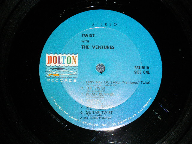 画像: THE VENTURES - TWIST WITH THE VENTURES ( BLUE with BLACK Print Label : Matrix Number A) BST-8010-1A-Side 1 / B) BST-8010-1A-Side 2 :Ex++/Ex+++,B-3:Poor ) / 1964? US AMERICA ORIGINAL 3rd Press Version STEREO  Used  LP 