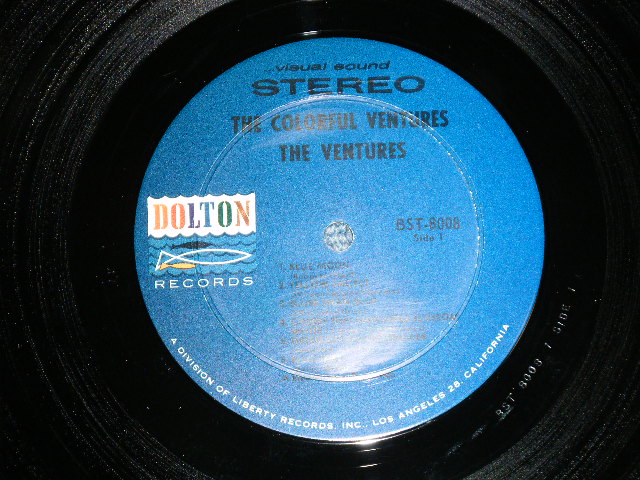 画像: THE VENTURES - THE COLORFUL VENTURES ( DARK BLUE with BLACK Print Label : Matrix # A)BST 8008 1 SIDE1/B) BST-8008 1 SIDE2 : MINT/MINT / 1964 Version??? US AMERICA ORIGINAL 3rd Press Label Stereo Used LP 