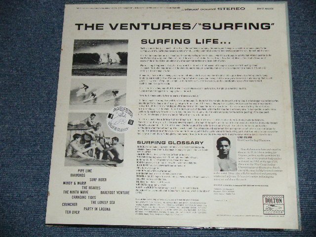 画像: THE VENTURES - SURFING (With "PIPELINE " SEAL AT FRONT COVER) (SEALED)  / 1963 USAMERICA ORIGINAL MONO "BRAND NEW SEALED" LP 