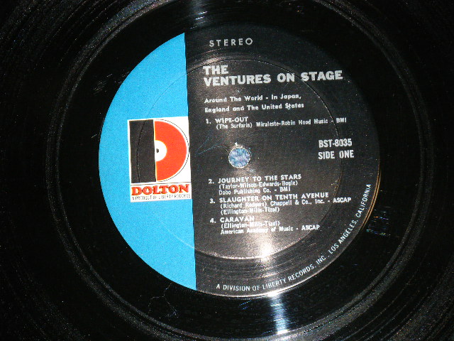 画像: THE VENTURES - ON STAGE ( Matrix # A)BST-8035-1 /B)BST8035-2  ; "D" Mark Label:: Ex++/Ex+++) / 1966? Version US AMERICA  ORIGINAL STEREO Used   LP