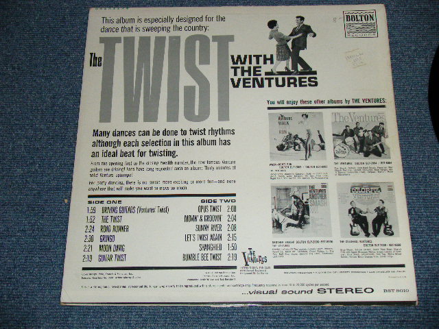 画像: THE VENTURES - TWIST WITH THE VENTURES ( BLUE with BLACK Print Label : Matrix Number A) BST-8010-1A-Side 1 / B) BST-8010-1A-Side 2 :Ex++/Ex+++,B-3:Poor ) / 1964? US AMERICA ORIGINAL 3rd Press Version STEREO  Used  LP 