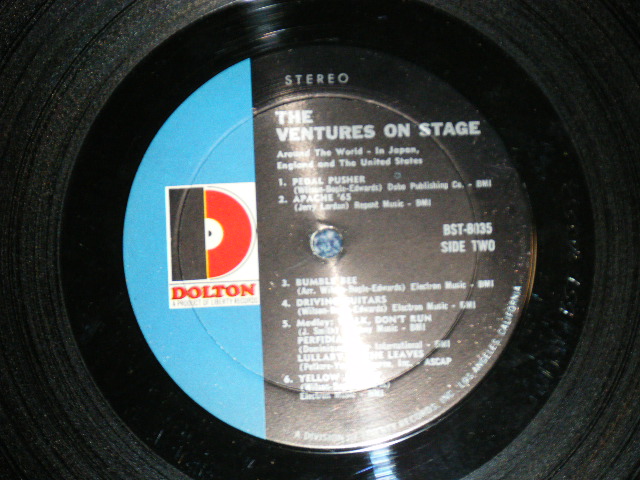 画像: THE VENTURES - ON STAGE ( Matrix # A)BST-8035-1 /B)BST8035-2  ; "D" Mark Label:: Ex++/Ex+++) / 1966? Version US AMERICA  ORIGINAL STEREO Used   LP