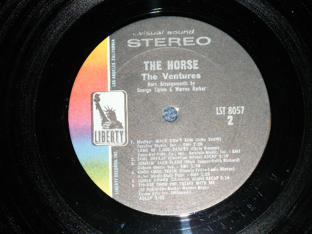 画像: THE VENTURES -  THE HORSE (Matrix # A)LST-8057  SIDE-1 1A/ B)LST-8057-SIDE-2 1A : VG++/Ex++ Looks:Ex+  ) / 1968 US AMERICA ORIGINAL Used  LP 