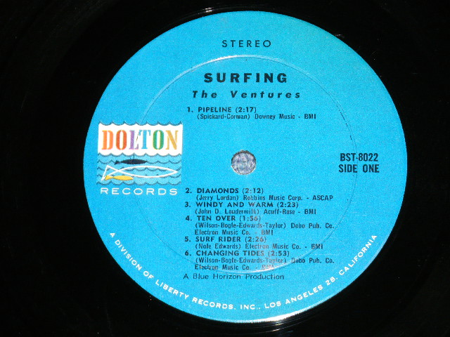 画像: THE VENTURES - SURFING (With "PIPELINE " SEAL AT FRONT COVER) (SEALED)  / 1963 USAMERICA ORIGINAL MONO "BRAND NEW SEALED" LP 