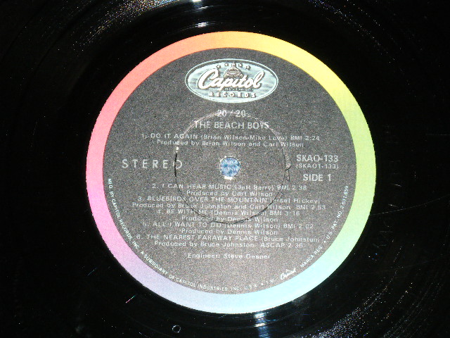 画像: The BEACH BOYS - 20/20 ( Matrix # A)SKAO-1-80133 A1 2 B)SKAO-2-80133 A1 2) " Decca Records Pressing Plant, Pinckneyville"(Ex+/Ex+++ Looks:Ex+) / 1969 US AMERICA "CAPITOL RECORD CLUB Edition 2nd Press "LIME GREEN Label" Used LP