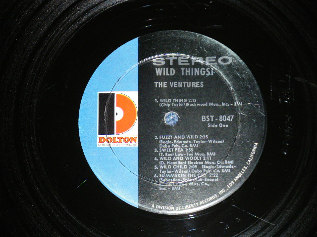 画像: THE VENTURES - WILD THINGS ( Matrix # A)BST-8047-1-SIDE 1 / B)BST8047-2-SIDE-2 1   ; "D" Mark Label:: Ex,Ex+/Ex++ Looks:Ex+ ) / 1966 Version US AMERICA  ORIGINAL STEREO Used   LP