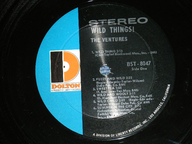 画像: THE VENTURES - WILD THINGS ( Matrix # A)BST-8047-1 SIDE 1 / B)BST8047 SIDE-2 1   ; "D" Mark Label:: Ex++/Ex++ Looks:Ex++ ) / 1966 Version US AMERICA  ORIGINAL STEREO Used   LP