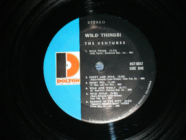 画像: THE VENTURES - WILD THINGS ( Matrix # A)BST-8047-1 "SUNSET SOUND" / B)BST8047-2 "SUNSET SOUND"  ; "D" Mark Label:: Ex++/Ex+++ Looks:MINT-) / 1966 Version US AMERICA  ORIGINAL STEREO Used   LP