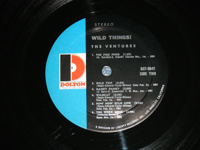 画像: THE VENTURES - WILD THINGS ( Matrix # A)BST-8047-1 "SUNSET SOUND" / B)BST8047-2 "SUNSET SOUND"  ; "D" Mark Label:: Ex+++/Ex+++) / 1966 Version US AMERICA  ORIGINAL STEREO Used   LP