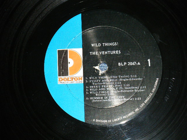 画像: THE VENTURES - WILD THINGS ( Matrix # A)BLP-2047-A-1 / B)BLP-2047-B-1 ; "D" Mark Label:: Ex-/Ex+++ Looks: Ex++) / 1966 Version US AMERICA  ORIGINAL MONO  Used   LP