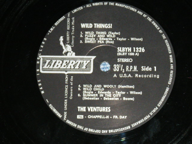 画像: THE VENTURES - WILD THINGS  ( Ex++/Ex+++ ) / 1966? HOLLAND ORIGINAL STEREO Used   LP