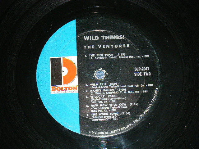 画像: THE VENTURES - WILD THINGS ( Matrix # A)BLP-2047-1  / B)BLP-2047-2  ; "D" Mark Label::Ex++/Ex+++ Looks:Ex++) / 1966 Version US AMERICA  ORIGINAL MONO  Used   LP