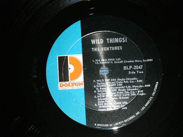 画像: THE VENTURES - WILD THINGS ( Matrix # A)BLP-2047-1 SIDE 1  / B)BLP-2047-SIDE 2 1  ; "D" Mark Label:: MINT- / Ex++ Looks:Ex) / 1966 Version US AMERICA  ORIGINAL MONO  Used   LP