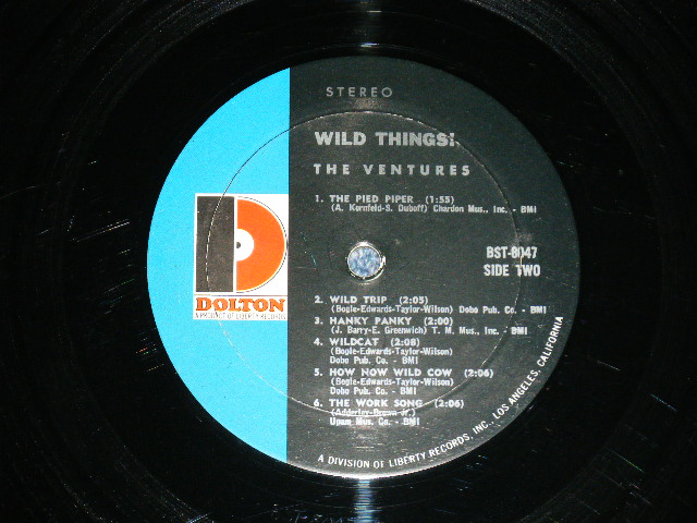 画像: THE VENTURES - WILD THINGS ( Matrix # A)BST-8047-1 "SUNSET SOUND" / B)BST8047-2 R "SUNSET SOUND"  ; "D" Mark Label:: FC) MINT-,BC) Ex++/MINT-) / 1966 Version US AMERICA  ORIGINAL STEREO Used   LP