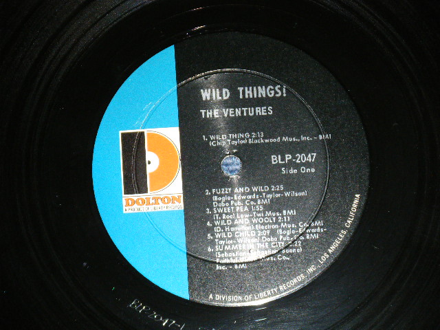 画像: THE VENTURES - WILD THINGS ( Matrix # A)BLP-2047-1 SIDE 1  / B)BLP-2047-SIDE 2 1  ; "D" Mark Label:: Ex+/Ex++ Looks:Ex+ ) / 1966 Version US AMERICA  ORIGINAL MONO  Used   LP