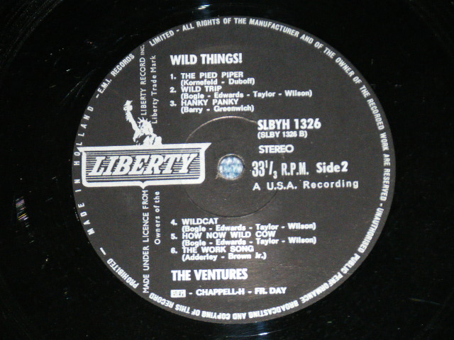 画像: THE VENTURES - WILD THINGS  ( Ex++/Ex+++ ) / 1966? HOLLAND ORIGINAL STEREO Used   LP