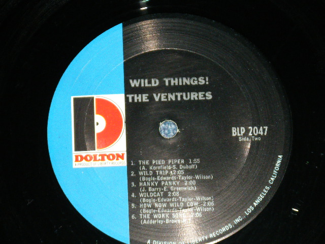 画像: THE VENTURES - WILD THINGS ( Matrix # A)BLP-2047-  SIDE 1  / B)BLP-2047-SIDE 2 1A  ; "D" Mark Label::Ex++/Ex++ Looks:Ex+++ ) / 1966 Version US AMERICA  ORIGINAL MONO  Used   LP