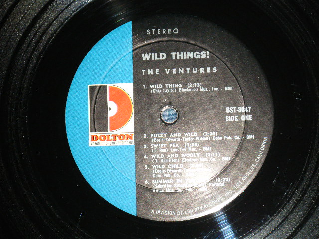 画像: THE VENTURES - WILD THINGS ( Matrix # A)BST-8047-1 "SUNSET SOUND" / B)BST8047-2 "SUNSET SOUND"  ; "D" Mark Label:: Ex+++/Ex+++) / 1966 Version US AMERICA  ORIGINAL STEREO Used   LP