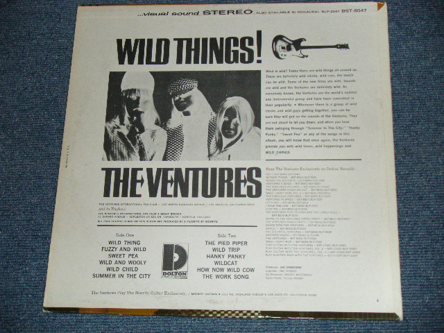 画像: THE VENTURES - WILD THINGS ( Matrix # A)BST-8047-1 SIDE 1 / B)BST8047 SIDE-2 1   ; "D" Mark Label:: Ex++/Ex++ Looks:Ex++ ) / 1966 Version US AMERICA  ORIGINAL STEREO Used   LP