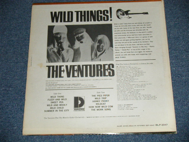 画像: THE VENTURES - WILD THINGS ( Matrix # A)BLP-2047-A-1 / B)BLP-2047-B-1 A2 ; "D" Mark Label:: Ex++/Ex++ Looks:Ex+++) / 1966 Version US AMERICA  ORIGINAL MONO  Used   LP