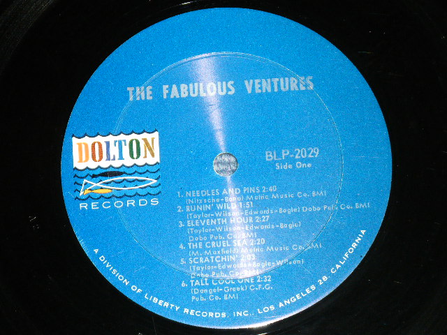 画像: THE VENTURES - THE FABULOUS VENTURES ( Matrix # A)BLP-2029 -1-SIDE 1/ B)BLP-2029-1-SIDE 2 ; DARK BLUE with SILVER Print Label:  Ex+/Ex+++) / 1964  US AMERICA  ORIGINAL "1st press Label" MONO Used   LP