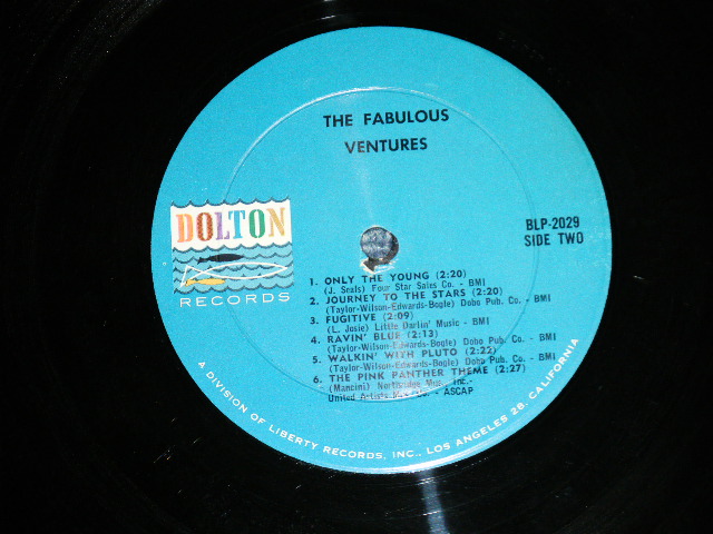 画像: THE VENTURES - THE FABULOUS VENTURES ( Matrix # A)BLP-2029,1 / B)BLP-2029-1-SIDE,2 ; DARK BLUE with BLACK Print Label: Ex/Ex++) / 1964  US AMERICA  ORIGINAL "2nd press Label" MONO Used   LP