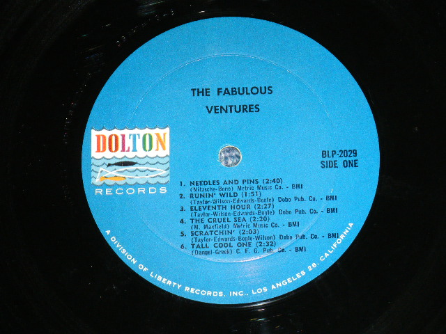 画像: THE VENTURES - THE FABULOUS VENTURES ( Matrix # A)BLP-2029 1 US PAT #RE 23.9458  GB PAT # 713.418 / B)BLP-2029-1-SIDE 2 US PAT #RE 23.946  GB PAT # 713.418; DARK BLUE with BLACK Print Label : Ex/Ex+++) / 1964  US AMERICA  ORIGINAL "2nd press Label" MONO Used   LP