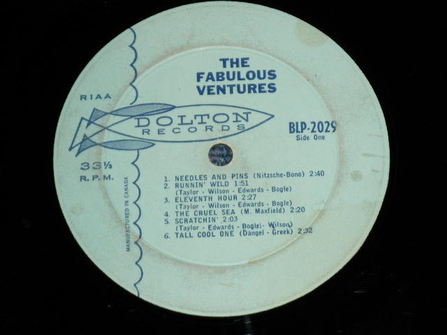 画像: THE VENTURES - THE FABULOUS VENTURES ( VG++/Ex- Looks:VG+) / 1964 CANADA  ORIGINAL? "LIGHT BLUE Label" MONO Used   LP