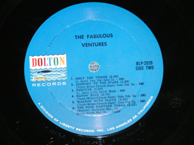 画像: THE VENTURES - THE FABULOUS VENTURES ( Matrix # A)BLP-2029 1 US PAT #RE 23.9458  GB PAT # 713.418 / B)BLP-2029-1-SIDE 2 US PAT #RE 23.946  GB PAT # 713.418; DARK BLUE with BLACK Print Label : Ex/Ex+++) / 1964  US AMERICA  ORIGINAL "2nd press Label" MONO Used   LP