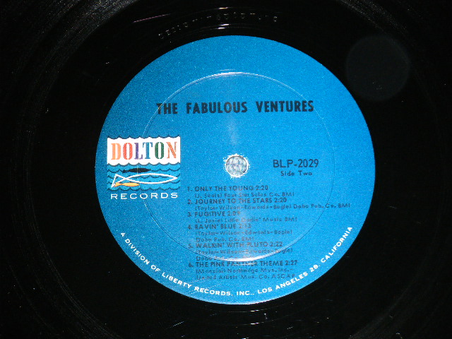 画像: THE VENTURES - THE FABULOUS VENTURES ( Matrix # A)BLP-2029-1 SIDE-1/ B)BLP-2029-1-SIDE-2  1A ; DARK BLUE with BLACK Print Label: Ex/Ex+++) / 1964  US AMERICA  ORIGINAL "2nd press Label" MONO Used   LP