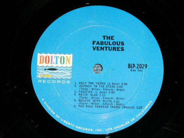 画像: THE VENTURES - THE FABULOUS VENTURES ( Matrix # A)BLP-2029 SIDE-ONE  1A / B)BLP-2029 SIDE-TWO  1A ; DARK BLUE with BLACK Print Label: Ex-/Ex++) / 1964  US AMERICA  ORIGINAL "2nd press Label" MONO Used   LP