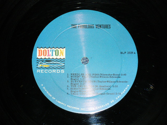 画像: THE VENTURES - THE FABULOUS VENTURES ( Matrix # A)BLP-2029 A-1/ B)BLP-2029 B-1 ; DARK BLUE with BLACK Print Label: Ex+,Ex++/Ex++ Looks : Ex+++) / 1964  US AMERICA  ORIGINAL "2nd press Label" MONO Used   LP