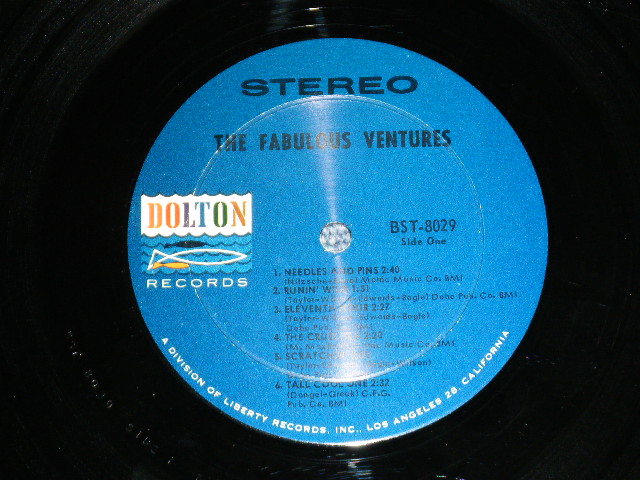 画像: THE VENTURES - THE FABULOUS VENTURES ( Matrix # A)BST-8029 SIDE-1 / B)BST-8029 SIDE-2-1) ; DARK BLUE with BLACK Print Label) (Ex++/MINT-  Looks:Ex+++ ) / 1964  US AMERICA  ORIGINAL "2nd press Label" STEREO Used   LP