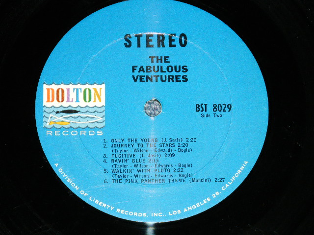 画像: THE VENTURES - THE FABULOUS VENTURES ( Matrix # A)BST-8029-1B SIDE-1  / B)BST-8029 SIDE #2 (1-A); DARK BLUE with BLACK Print Label (Ex+++/Ex+++, A-2,3:Ex) / 1964  US AMERICA  ORIGINAL "2nd press Label" STEREO Used   LP