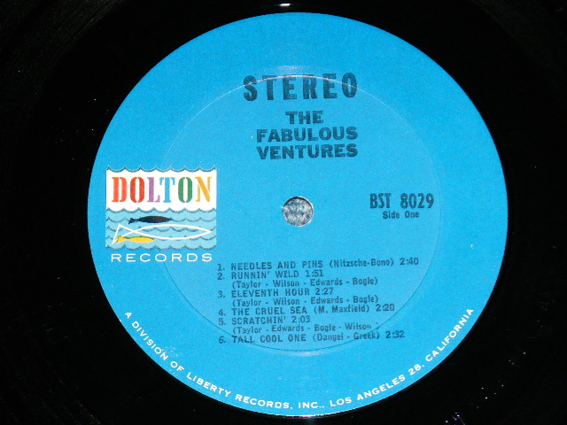 画像: THE VENTURES - THE FABULOUS VENTURES ( Matrix # A)BST-8029 SIDE#1 (1-A)  / B)BST-8029 SIDE#2 (1-A) ; DARK BLUE with BLACK Print Label (Ex-/Ex++ ) / 1964  US AMERICA  ORIGINAL "2nd press Label" STEREO Used   LP