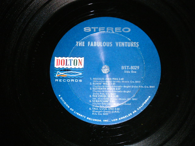 画像: THE VENTURES - THE FABULOUS VENTURES ( Matrix # A)BST-8029-1-1/ B)BST-8029-2-1; DARK BLUE with SILVER Print Label) (Ex++/Ex+++ ) / 1964  US AMERICA  ORIGINAL "1st press Label" STEREO Used   LP